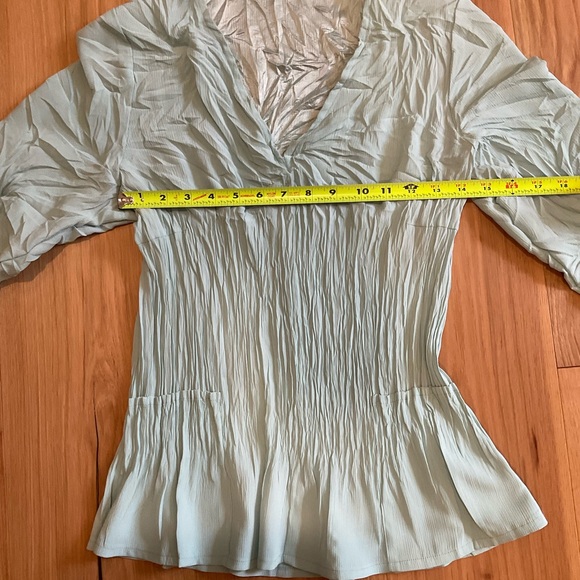 Babette Skirt/Blouse Set, Teal Blouse and Brown Skirt, Size Medium - Picture 6 of 12